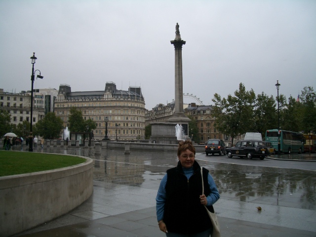 Trafalger Square in the rain - again